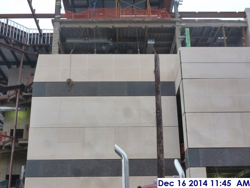 Erecting the stone panels at the East Elevation 6